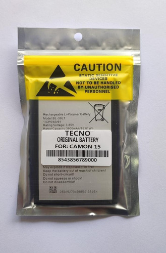 Bateria Pila Tecno Camon 15 Bl-39lt Somos Tienda