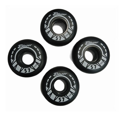 Llantas Ruedas De Patines 4 Pz De 57 Mm Blazer Agresivo Uret