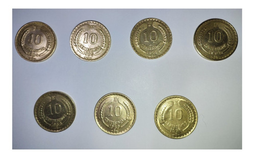Lote De 7 Monedas Chilenas