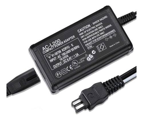 Ac-l200 Cargador Adaptador Compatible Videocámara Handycam