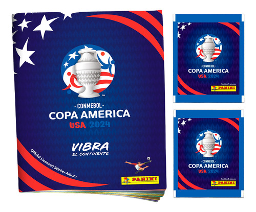 Pack Album Y Figuritas Copa America Usa 2024 X50 Sobres