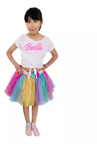 Tutu Niña Disfraz Barbie Gatito Gato Cumpleaños Rosa