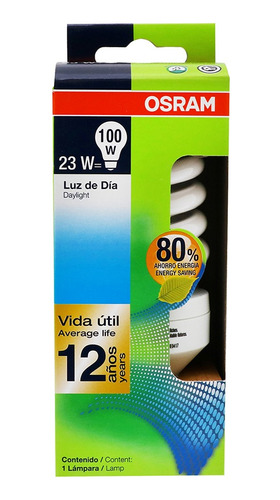 Foco Ahorrador 23w Fria Dulux Osram 1 Pza