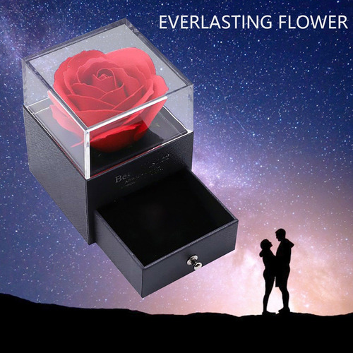 Caixa De Presente De Flores Eternas Rose Preservação Box Mot | Parcelamento  sem juros