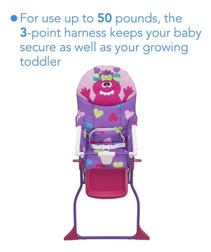 Silla Alta Cosco Simple Fold Deluxe, Monster Shelley