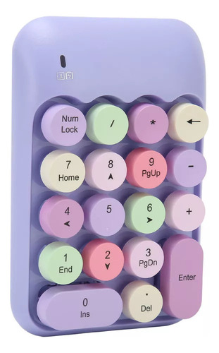 Teclado Numérico Inalámbrico Portátil De 2,4 Ghz Con 18 Tecl