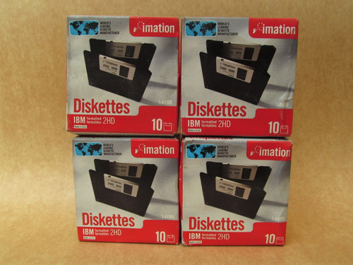 Diskettes Disquettes Imation 2hd 3.5 1.44 Mb 4 Cajas 