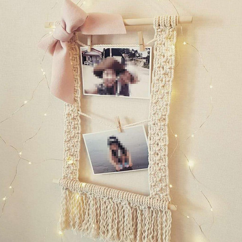 Borla Macrame Tapicería Chic Colgante De Pared Decoración