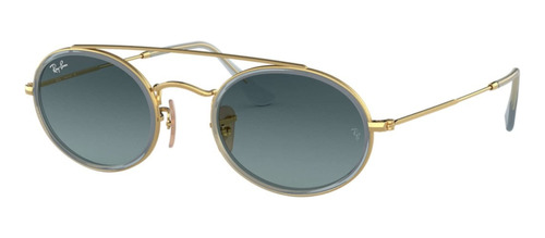 Anteojos De Sol Ray Ban Oval Double Bridge Rb3847-52 Orig