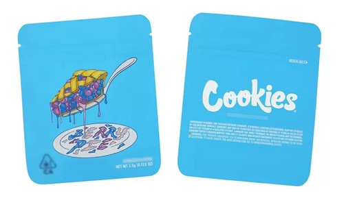 10 Bolsas Herméticas Mylar Cierre Resellables Cookies 3.5gr 