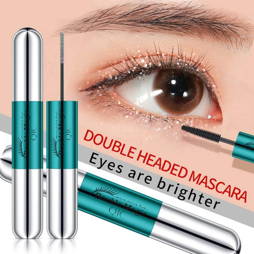 Imagen 2 de 4 de Mascara De Pestañas Qic 4d Rímel Fibra Seda Efecto Brillante