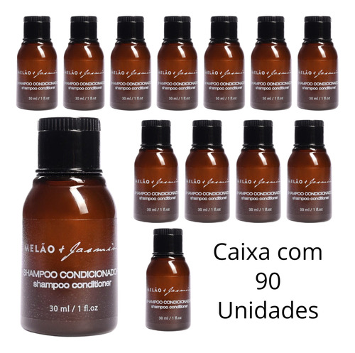 Kit 90 Un Shampoo 2em1 Realgems Melão E Jasmim Frasco 30ml