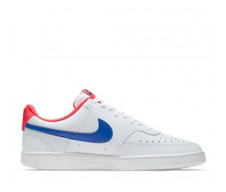 tenis nike blanco con azul y rojo