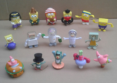 Lote De 16 Figuras Bob Esponja Burguer King U S A D A S