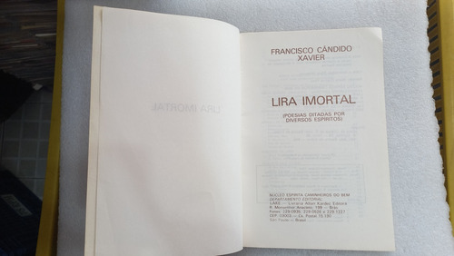 Livro Lira Imortal Francisco Cândido Xavier (excelente) (Usado)