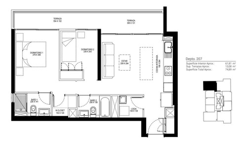 Departamento En Venta De 1-2-3 D. En Ñuñoa