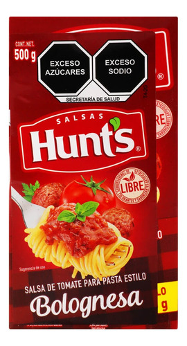 4 Pzs Hunt's Salsa Para Pasta Bolognesa 500gr