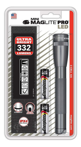 Linterna Maglite, Mini Pro, Led, Resistente Al Agua, 332 Lm