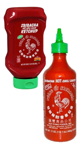 2 Pack Salsa Sriracha 481g + Ketchup Spicy Sriracha 567g