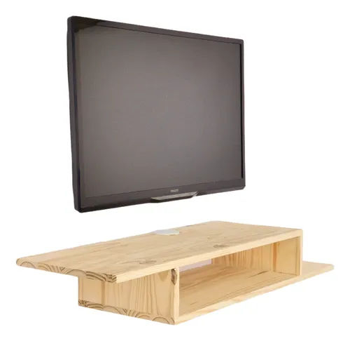 Estante Repisa Flotante Tv Rack Modular Colgante Living Pino