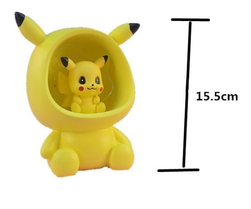 Imagen 5 de 5 de Figura Decorativa De Resina De Pikachu Con Iluminación Led