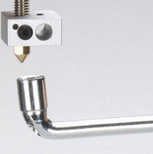 Imagem 2 de 6 de Chave L 6mm P/ Extrusora Mk8 Troca Bico Nozzle Impressora 3d