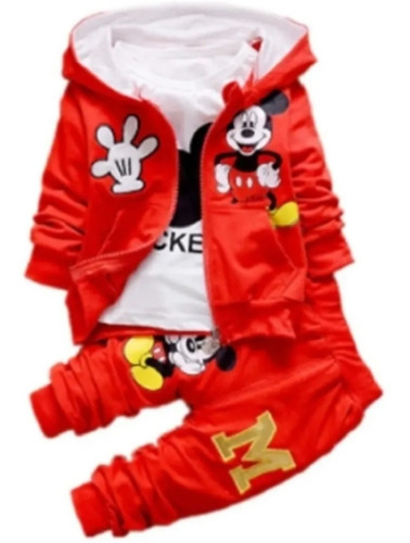 Conjunto De Frio Infantil Moleton Mickey Minnie Menina 