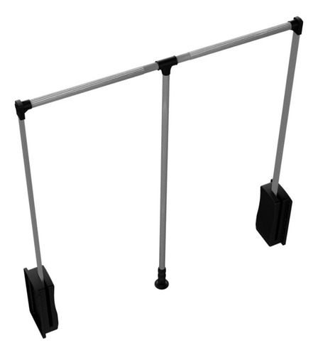 Cabideiro Extensível Basculante Articulado Preto 830-1150mm 