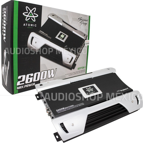 Amplificador 4 Canales Atomic Audio Krypton4 2600w Clase Ab