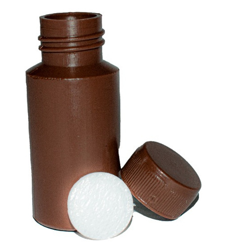 200 Envase Botella 30 Ml Plastico Tapa Liner Cafe Ambar Mate