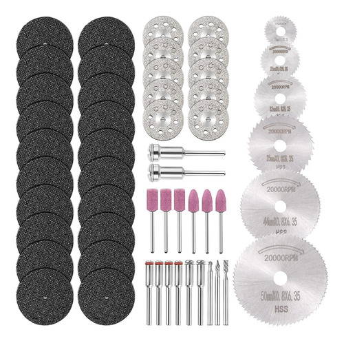 Kit De Herramientas Rotativas Con Juego De 53 Ruedas De Cort