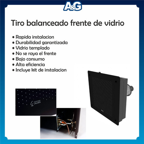 Imagen 4 de 10 de Calefactor Estufa Tiro Balanceado Vidrio 3000 + Envío Gratis
