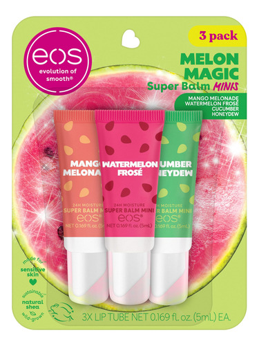 Bálsamo Labial Eos 24h Moisture Super Balm Minis Melon Magic