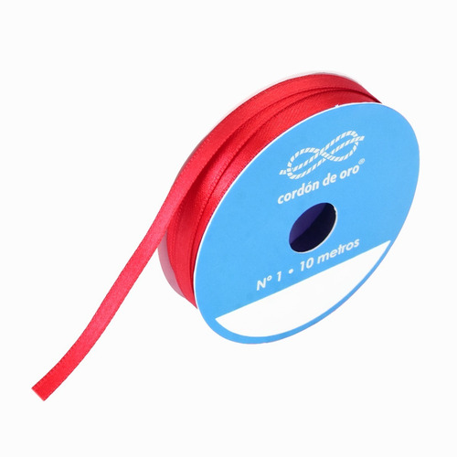 Cinta Navideña De Falletina Roja 6 Mm N1 X 10 Metros Color Rojo Liso