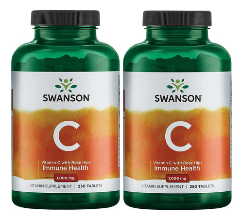 Swanson Vitamina C Con Escaramujo 250 Tabletas X2