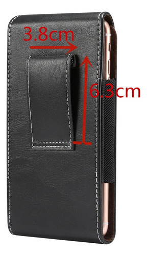 Funda De Cintura Universal Vertical Con Textura De Piel De