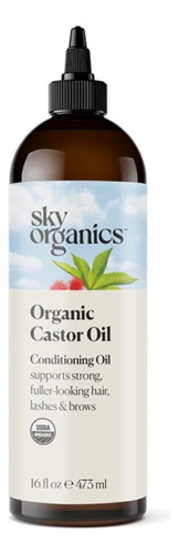 Sky Organics Aceite De Ricino Prensado En Frio 100% Puro