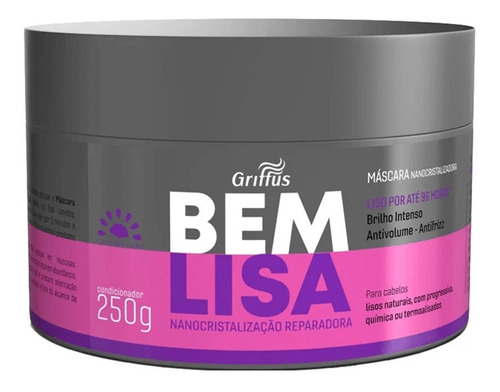 Máscara Nanocristalizadora Reparadora Bem Lisa Griffus 250g