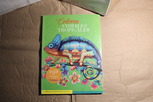 Libro Mandalas Para Colorear Animales Tropicales Aves Iguana