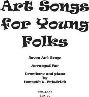 Libro Art Songs For Young Folks - Trombone And Piano - Ke...