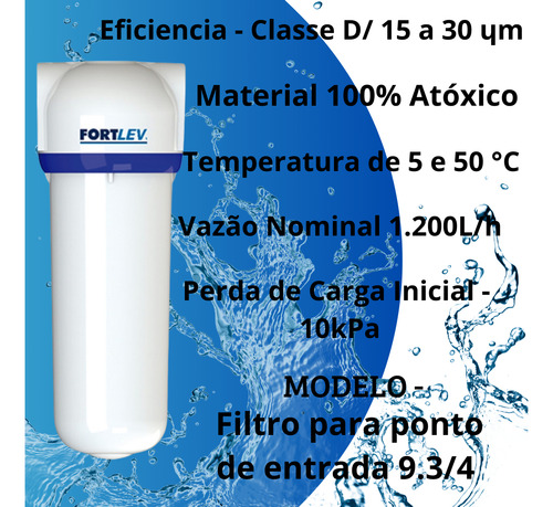 Filtro De Água Ponto De Entrada Fortlev