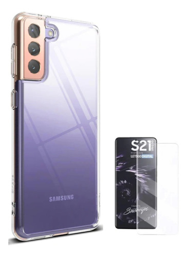 Case Funda Ringke Fusion Para Samsung Galaxy S21 + Vidrio