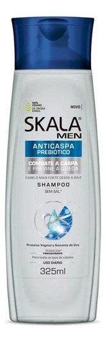 Shampoo Cabelo Anticaspa Antiqueda Men Sem Sal Skala 325ml