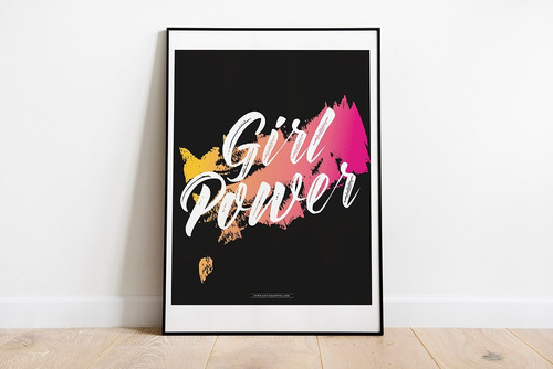 Poster Girl Power. Print. Lámina Impresa Para Cuadro.