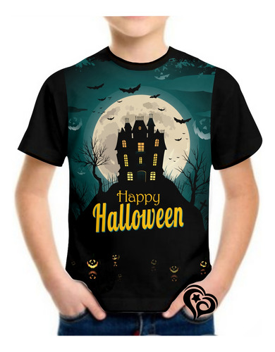 Camiseta Halloween Masculina Terror Infantil Blusa Est2