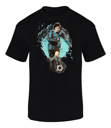 Camiseta Manga Corta Leo Messi Arg Series Black 10