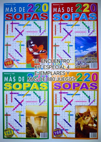 Sopas De Letras/ Más De 880 Entretenidos Juegos/ Kit Uno