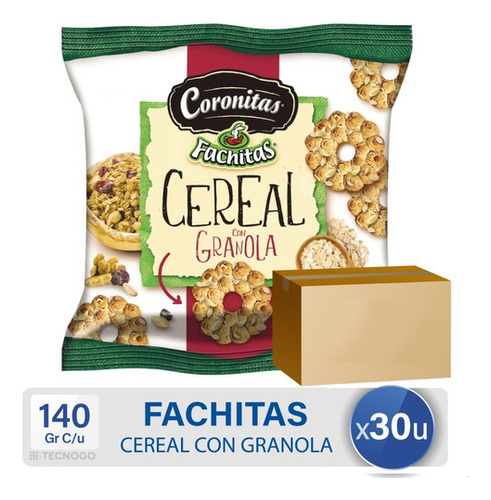 Caja Galletitas Fachitas Mini Coronitas Cereal Con Granola