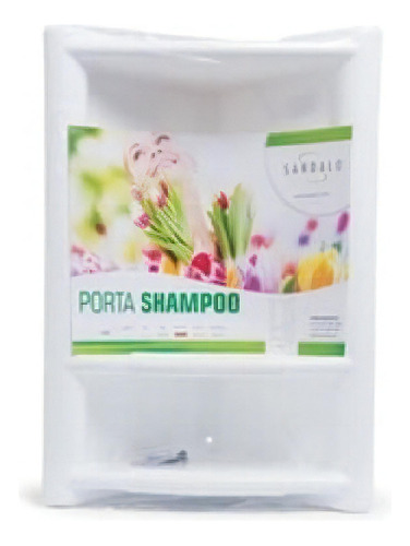 Porta Shampoo De Canto Sândalo Cor Branco