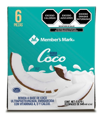 Alimento Líquido Member's Mark Coco 6 Piezas De 946 Ml